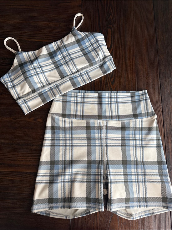 Z Supply Pants - Z Supply Blue & Cream Plaid Active Set